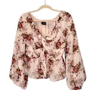 Vici Collection Blush Floral Blouse